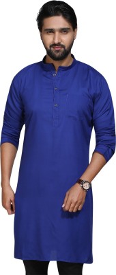 kiaz fashion Men Solid A-line Kurta(Blue)