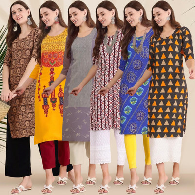EthnicBasket Women Printed A-line Kurta(Multicolor)
