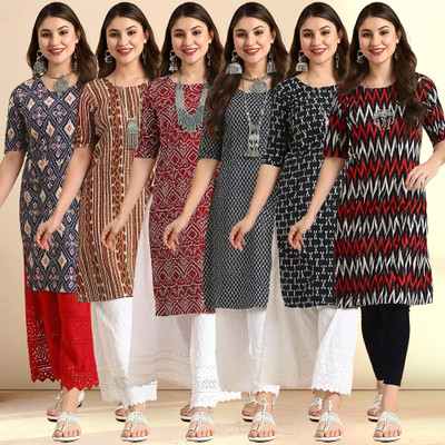 1 Stop Fashion Women Printed A-line Kurta(Multicolor)