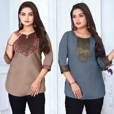 FSR Women Solid A-line Kurta(Multicolor)