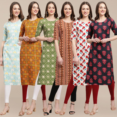 EthnicBasket Women Printed A-line Kurta(Multicolor)