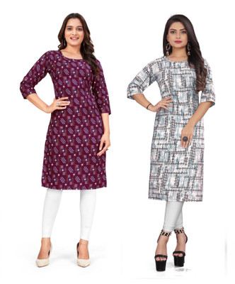 SAIKRUPA FASHION Women Printed A-line Kurta(Multicolor)
