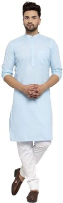 SKENX Men Solid Straight Kurta(Light Blue)