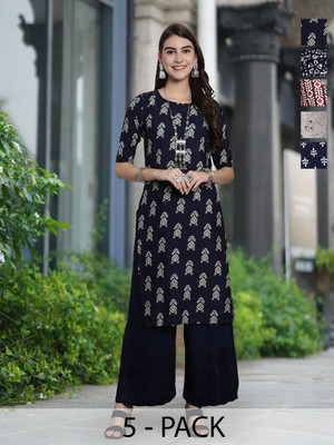 Moda Rapido Women Printed A-line Kurta(Multicolor)