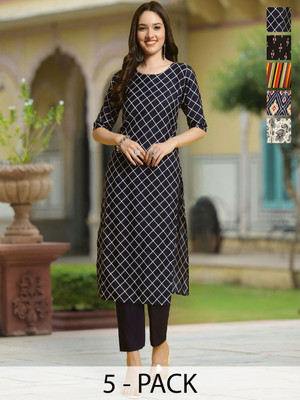 Moda Rapido Men Solid Straight Kurta(Multicolor)