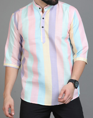 SilverBuck Men Printed Pathani Kurta(Multicolor)