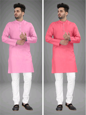 TRUST OUS Men Solid Straight Kurta(Multicolor)