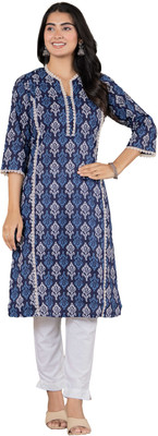 STITCHMART Women Printed Straight Kurta(Multicolor)