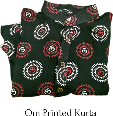 LIBSADRESSES Men Printed Straight Kurta(Multicolor)