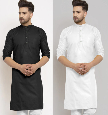 Krudha Men Solid Straight Kurta(Multicolor)
