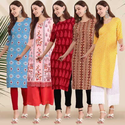 EthnicBasket Women Printed A-line Kurta(Multicolor)