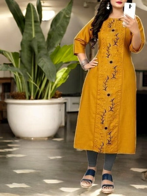 VIMCOTT Women Embroidered Anarkali Kurta(Multicolor)