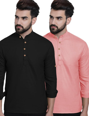 VIMASUTI Men Solid Straight Kurta(Multicolor)