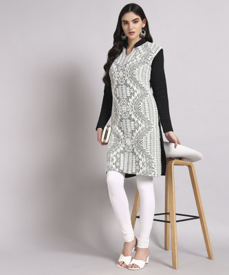 BIG Dreams Collection Women Self Design Straight Kurta(White)