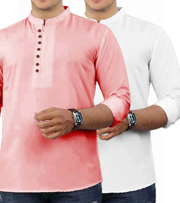 VIMASUTI Men Solid Straight Kurta(Multicolor)