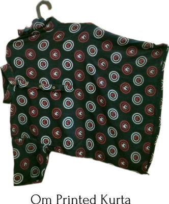 LIBSADRESSES Men Printed Straight Kurta(Multicolor)