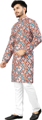 DHASU TRENDZ Men Printed Straight Kurta(Multicolor)