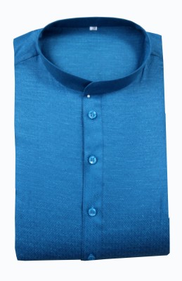 Bruttlyn Men Self Design Straight Kurta(Blue)