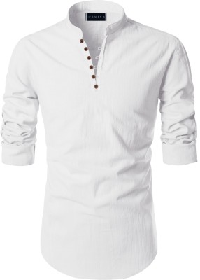ROYAL SCOUT Men Solid Casual White Shirt