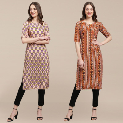 EthnicBasket Women Printed A-line Kurta(Multicolor)