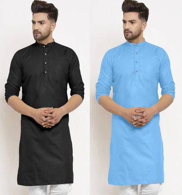JENZEE Men Solid Straight Kurta(Multicolor)