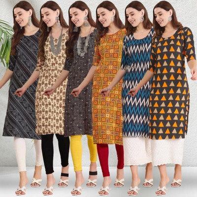 1 Stop Fashion Women Printed A-line Kurta(Multicolor)