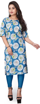 TITHIGARMENT Women Printed A-line Kurta(Multicolor)