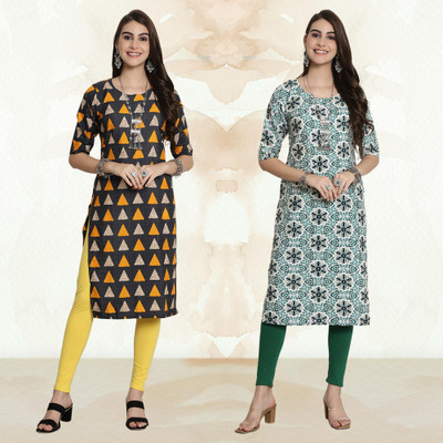 Moda Rapido Women Printed A-line Kurta(Multicolor)