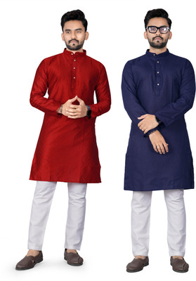 DHASU TRENDZ Men Solid Straight Kurta(Multicolor)
