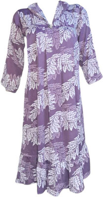 A S Creation Women Printed A-line Kurta(Purple)
