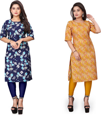 Jayshree Fab Women Printed Straight Kurta(Multicolor)