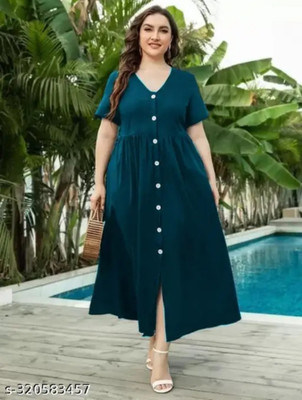 Sahiba creation Women Solid A-line Kurta(Blue)