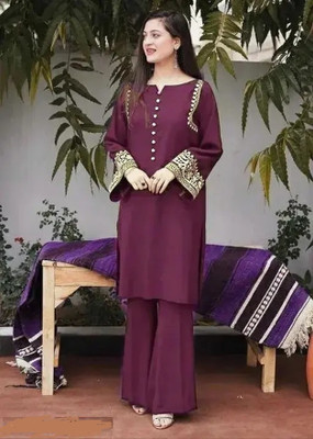 laxmi creation Women Embroidered A-line Kurta(Maroon)