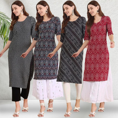 1 Stop Fashion Women Printed A-line Kurta(Multicolor)