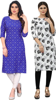 MARIDI FASHION Women Printed Straight Kurta(Multicolor)