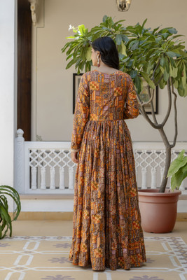 ftDiva Women Printed Anarkali Kurta(Multicolor)
