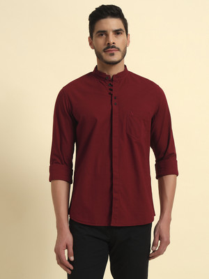 CANTABIL Men Solid Straight Kurta(Maroon)