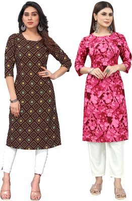 MARIDI FASHION Women Self Design Straight Kurta(Multicolor)