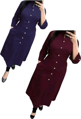 Maa Meladi Creation Women Self Design Straight Kurta(Multicolor)