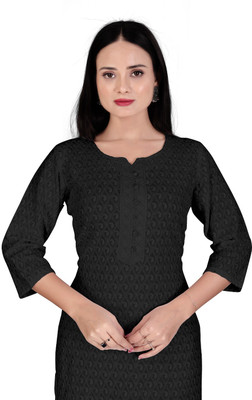 Akshar Women Chikan Embroidery Straight Kurta(Maroon)