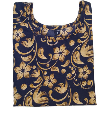 RD Collection Women Printed Straight Kurta(Blue, Gold)
