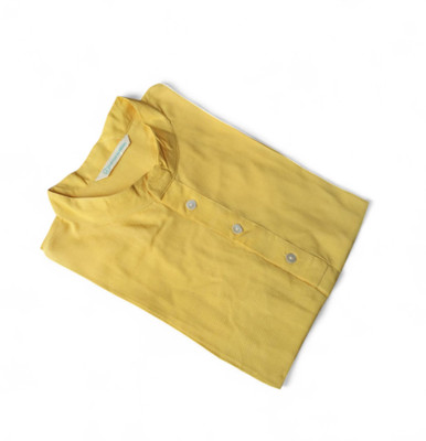 Navyas Fashion Men Printed Straight Kurta(Yellow)