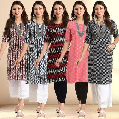 EthnicBasket Women Printed A-line Kurta(Multicolor)