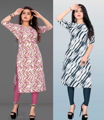 Dhruti Vaste Women Printed A-line Kurta(Multicolor)