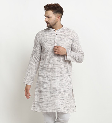 ARMAAN ETHNIC Men Self Design Straight Kurta(Grey)