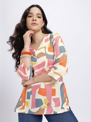 Anouk Rustic Women Printed Straight Kurta(Multicolor)