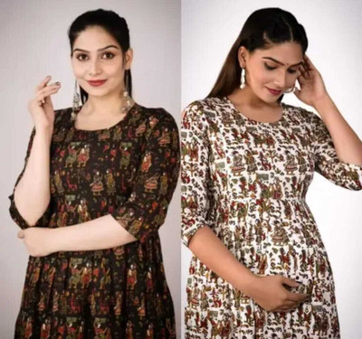 RADHE ENTERPRISES Women Printed Anarkali Kurta(Multicolor)