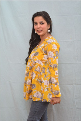 Nips fashion Women Floral Print A-line Kurta(Multicolor)