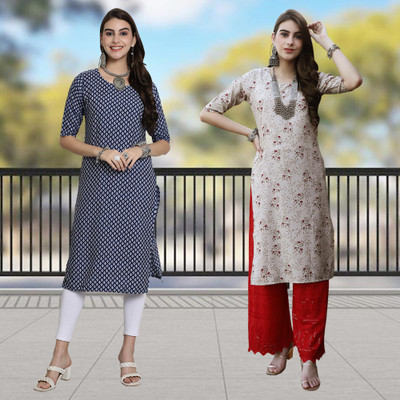 Moda Rapido Women Printed A-line Kurta(Multicolor)