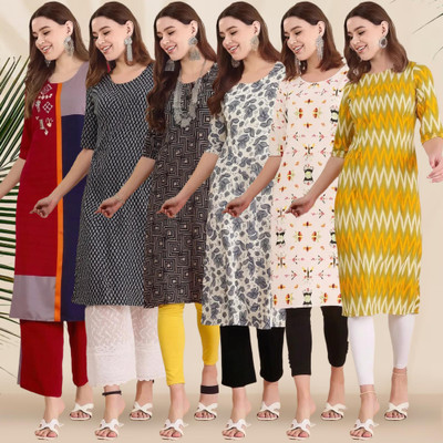 1 Stop Fashion Women Printed A-line Kurta(Multicolor)